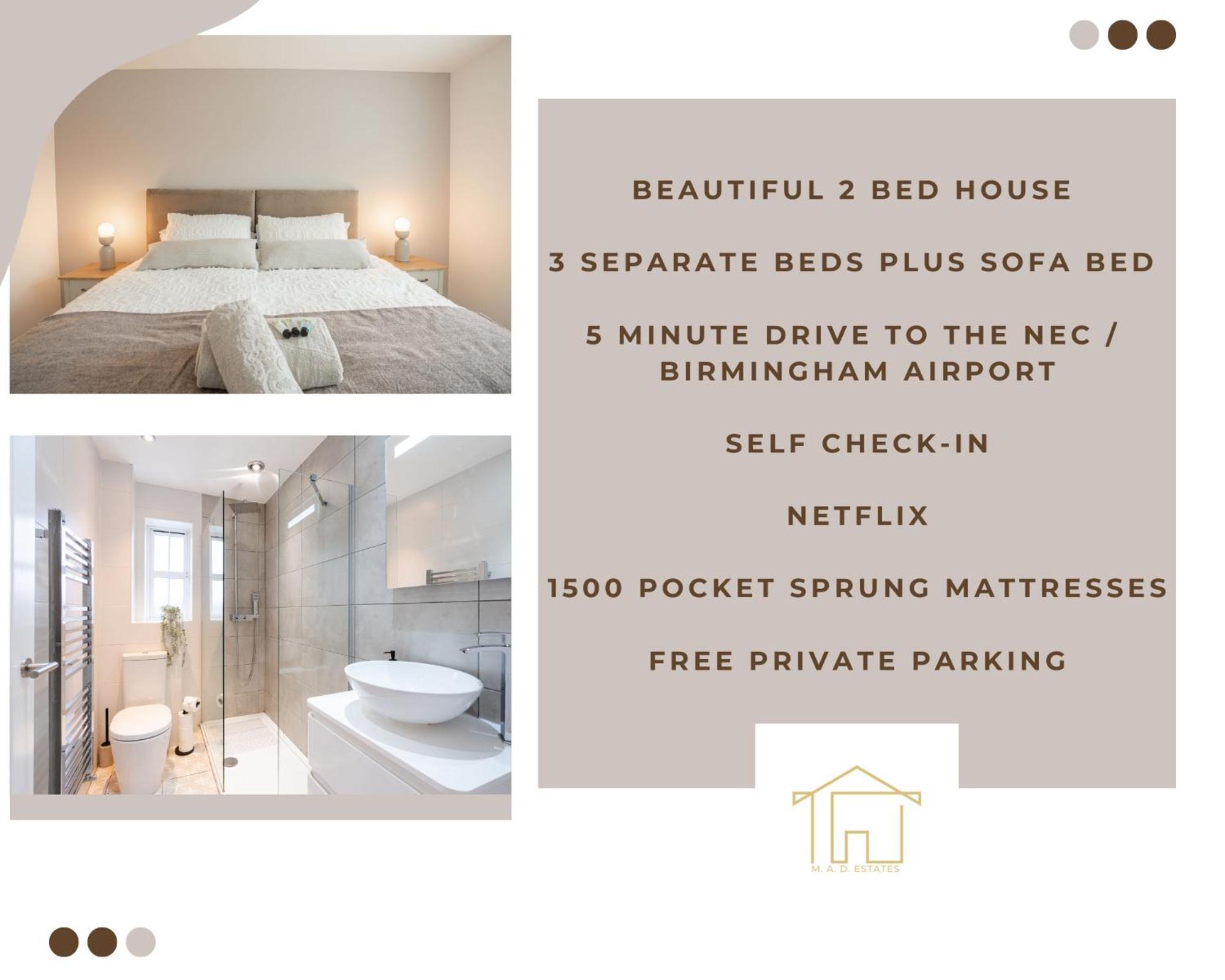 Stunning Abode 5 Min From Nec & Bhx, Pets Allowed Marston Green Extérieur photo